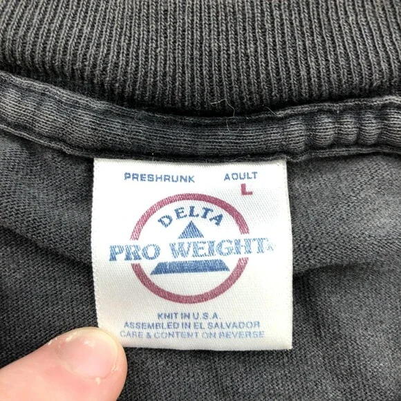 Vintage Motorcycles Shirt Mens Large Black Delta Pro Weight Flame Graphic Tee - Picture 6 of 10